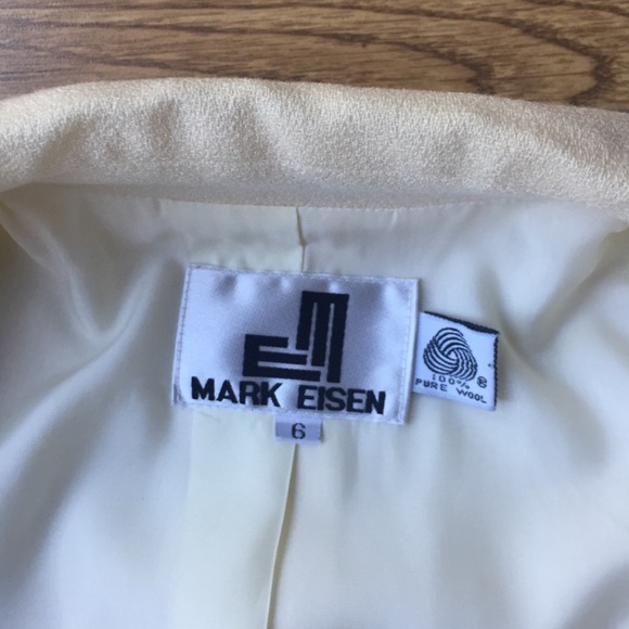 VINTAGE Mark Eisen Wool Double Breasted Blazer 6 - Picture 3 of 8